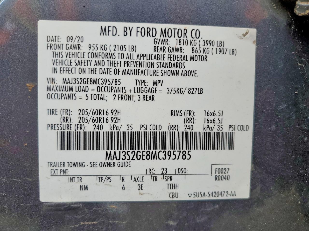 2021 FORD EcoSport
