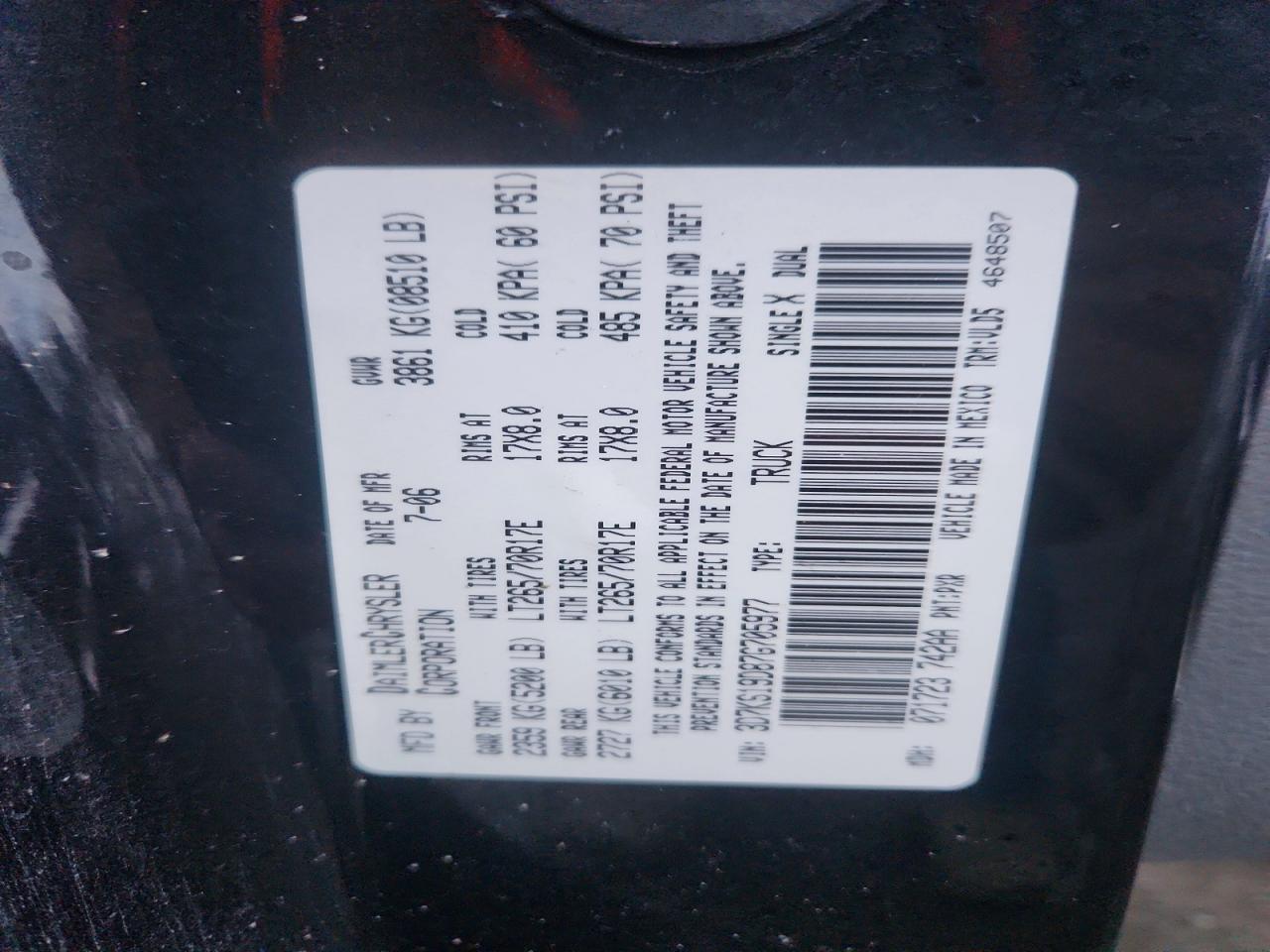 2007 DODGE RAM 1500