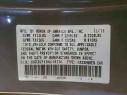 2017 HONDA ACCORD