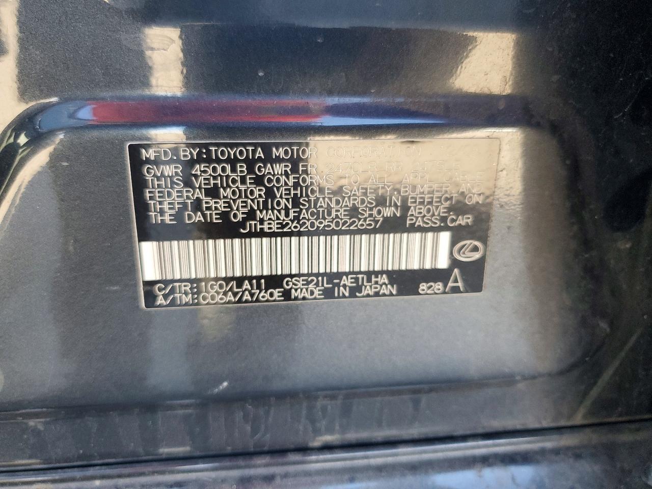 2009 LEXUS IS 350