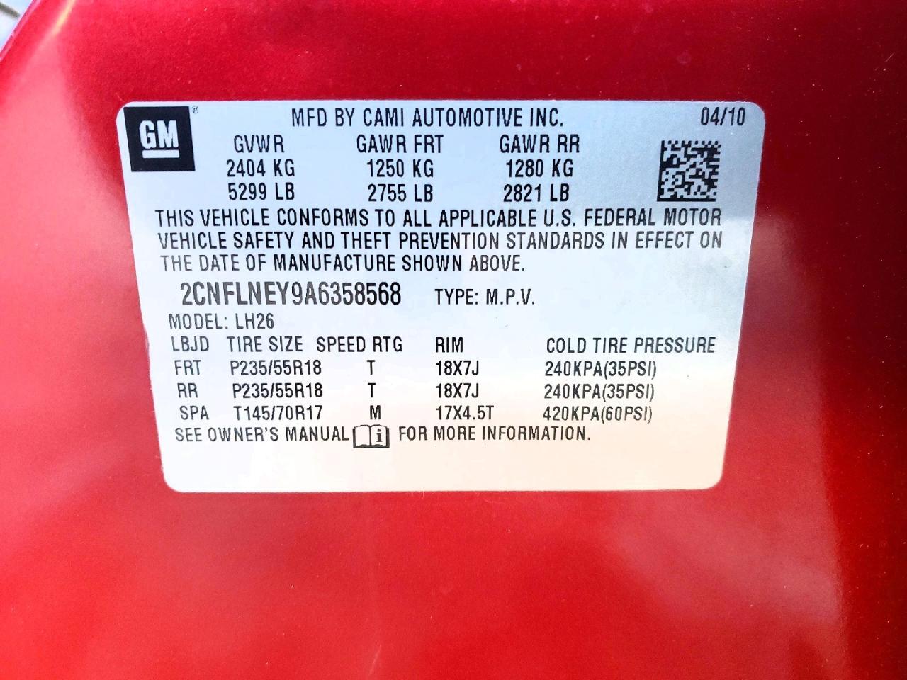 2010 CHEVROLET EQUINOX