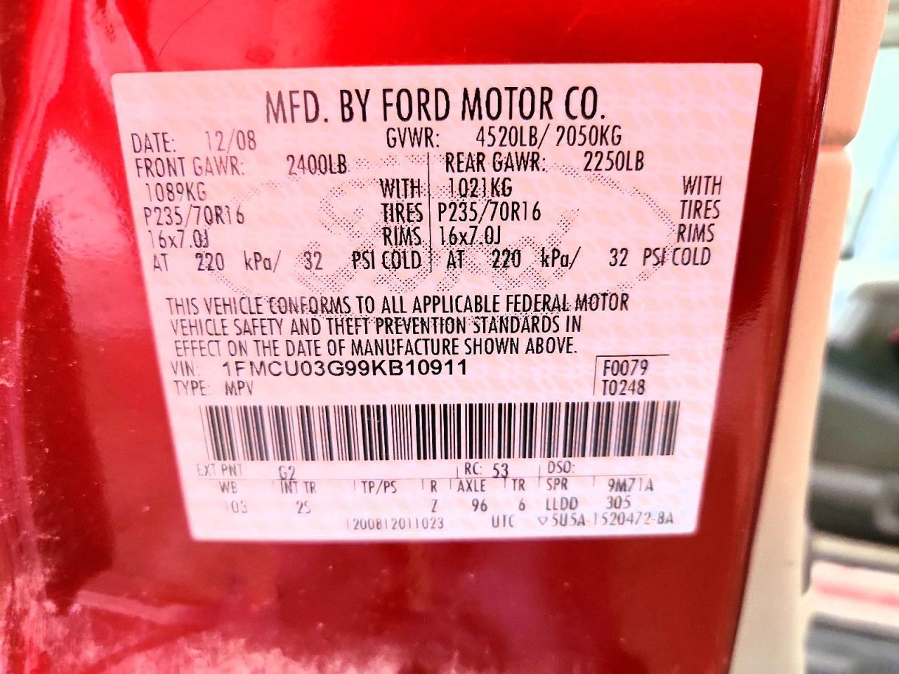 2009 FORD ESCAPE