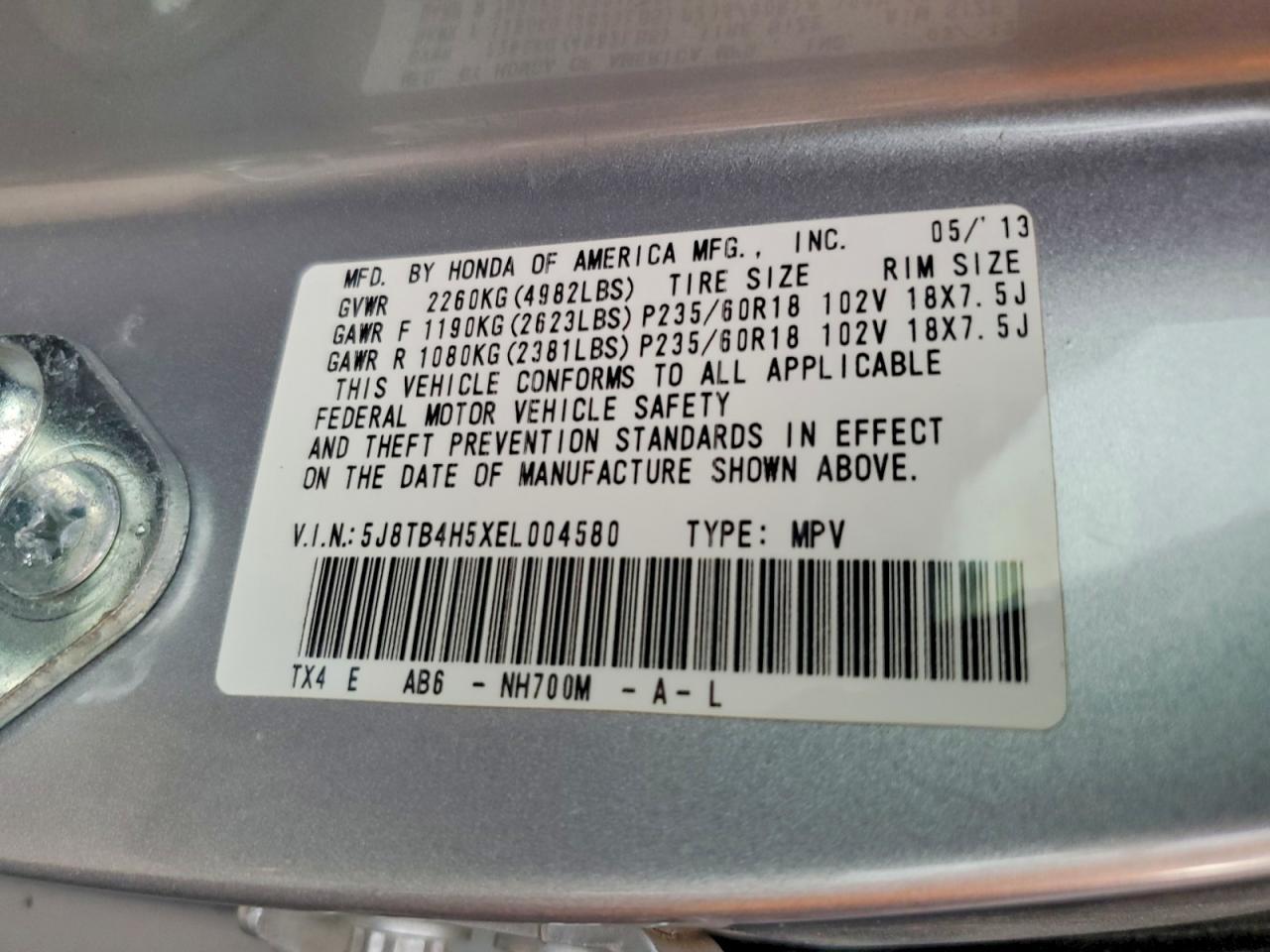 2014 ACURA RDX
