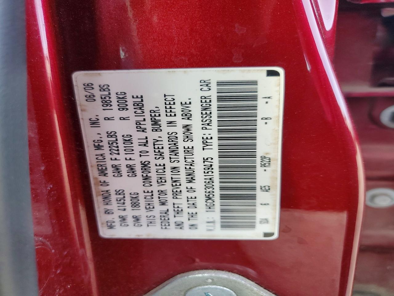 2006 HONDA ACCORD