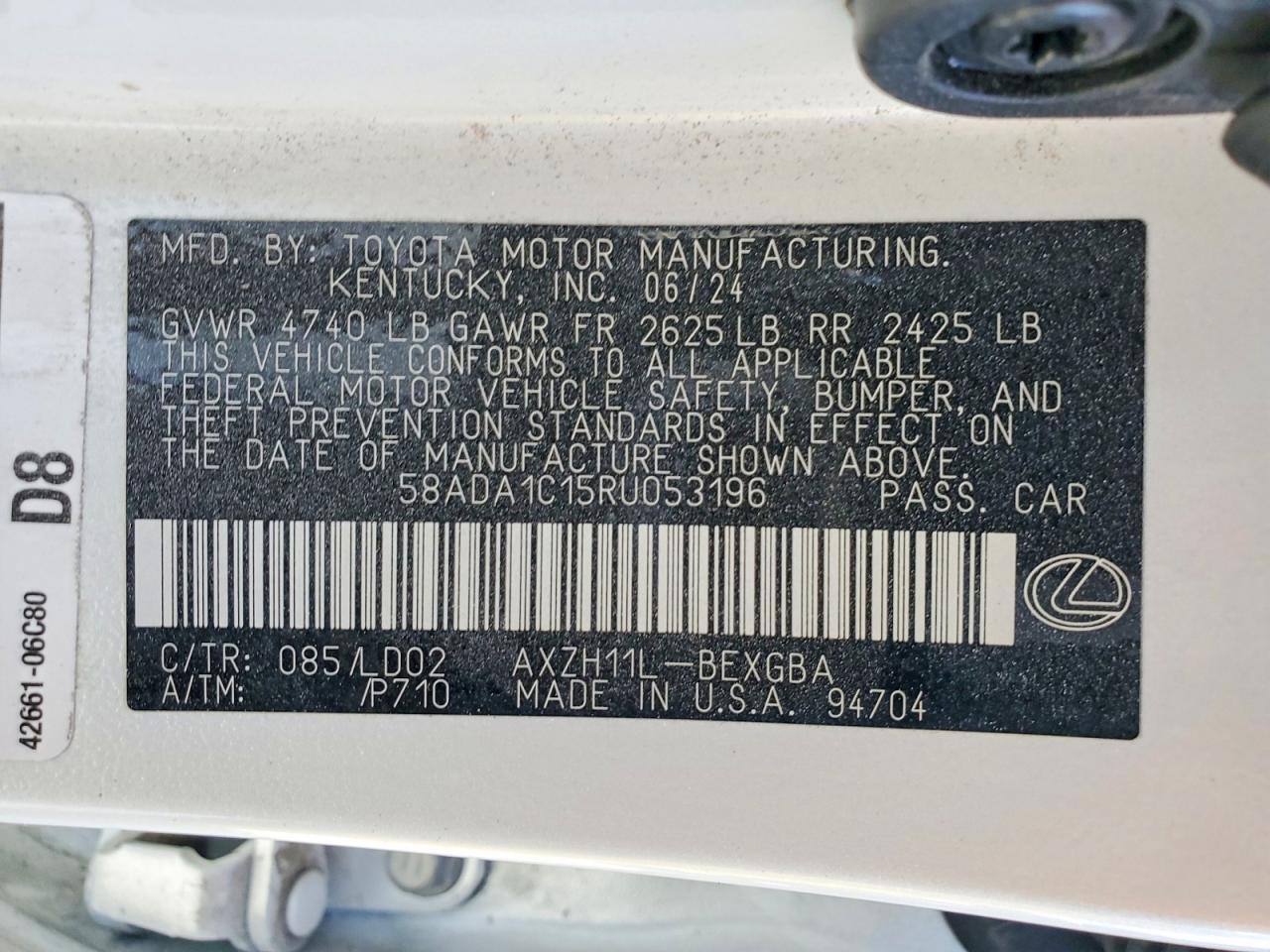 2024 LEXUS ES 300H