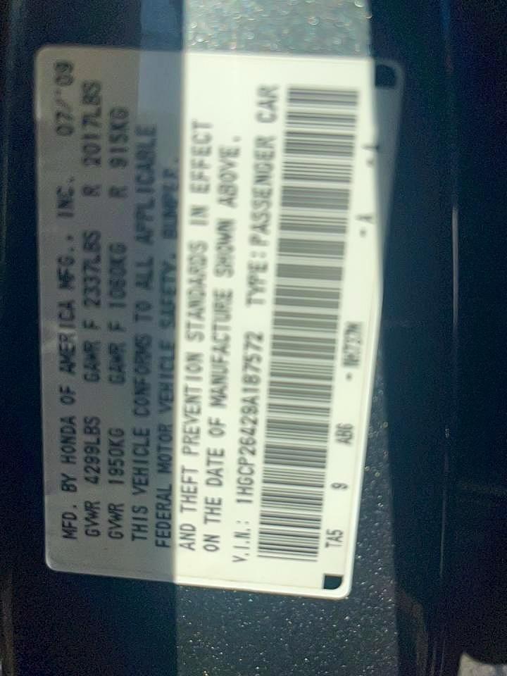 2009 HONDA ACCORD