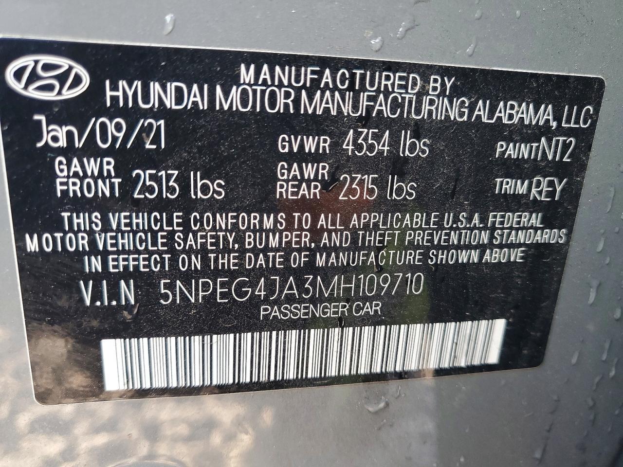 2021 HYUNDAI SONATA