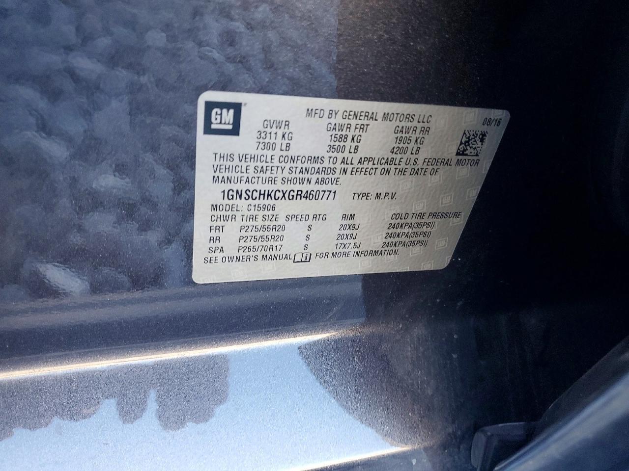 2016 CHEVROLET Suburban