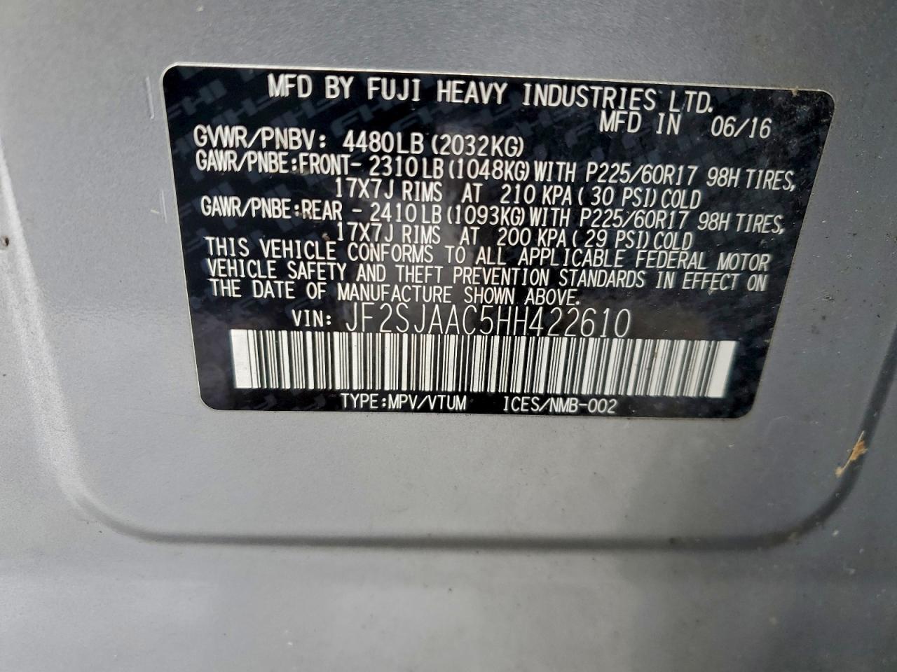 2017 SUBARU FORESTER