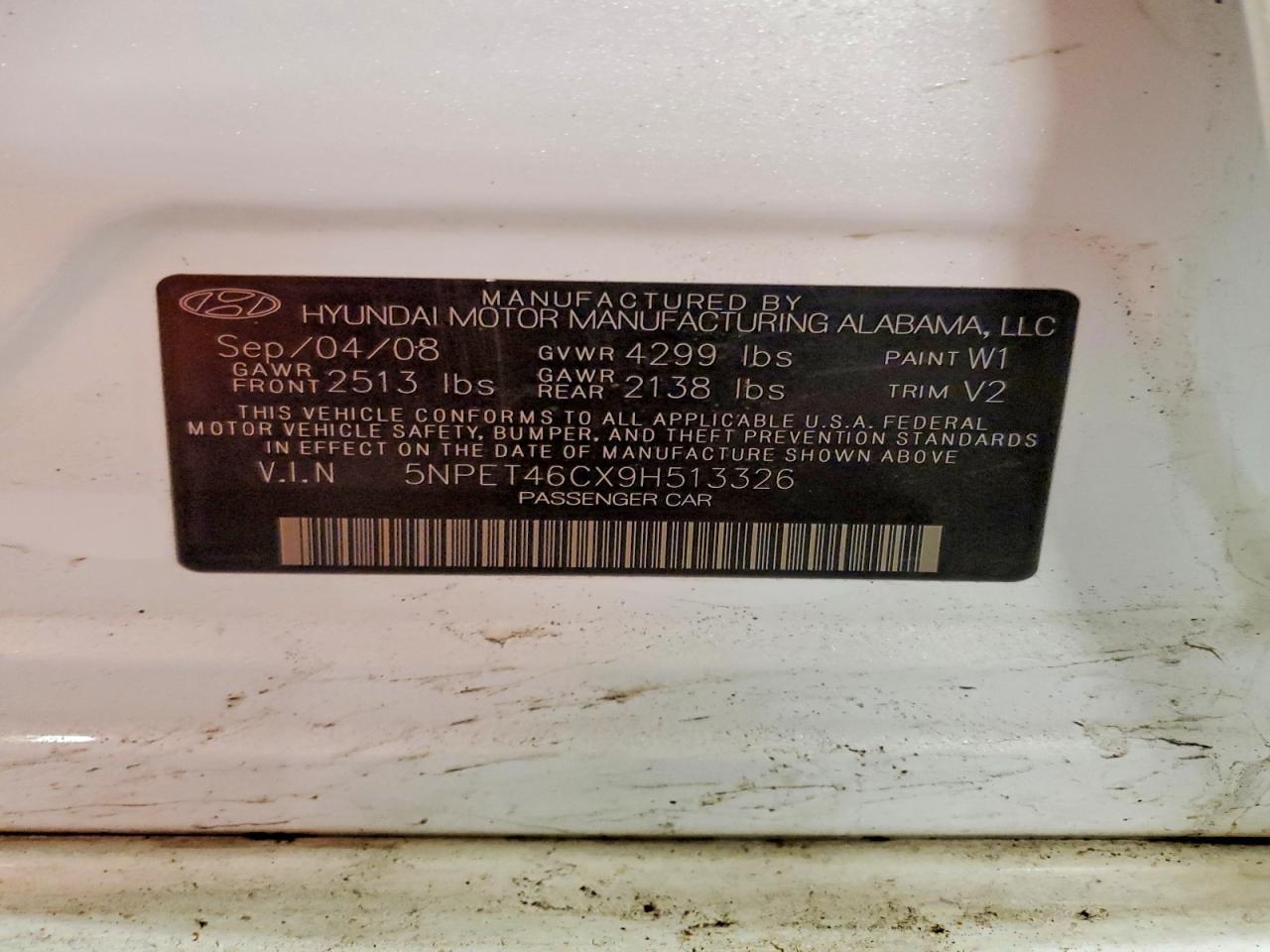 2009 HYUNDAI SONATA