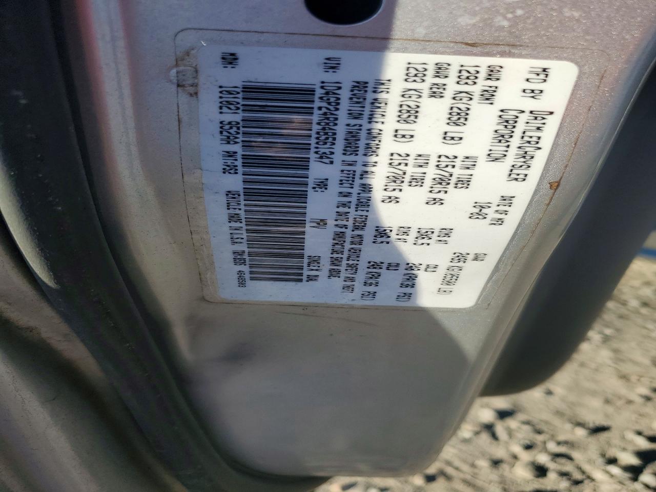2004 DODGE GRAND CARAVAN