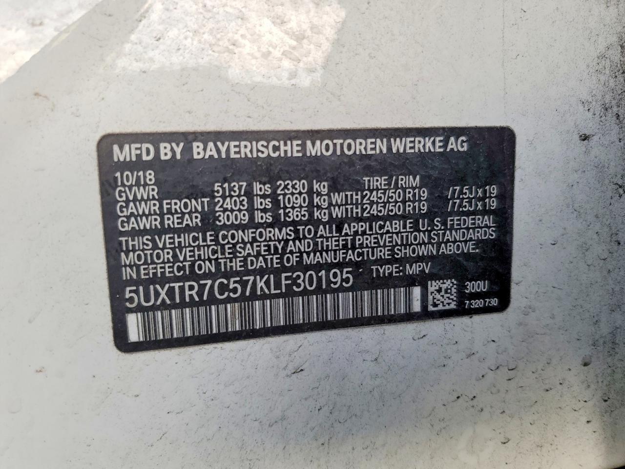 2019 BMW X3