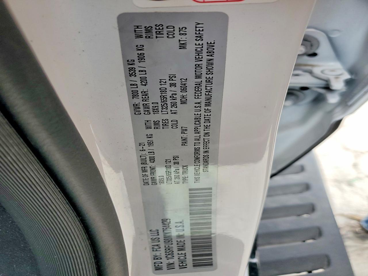 2021 RAM 1500