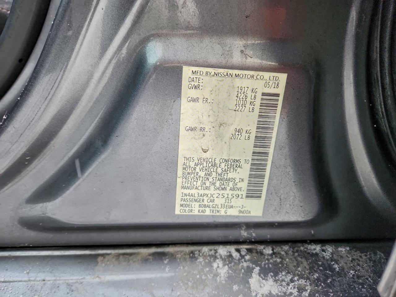 2018 NISSAN ALTIMA