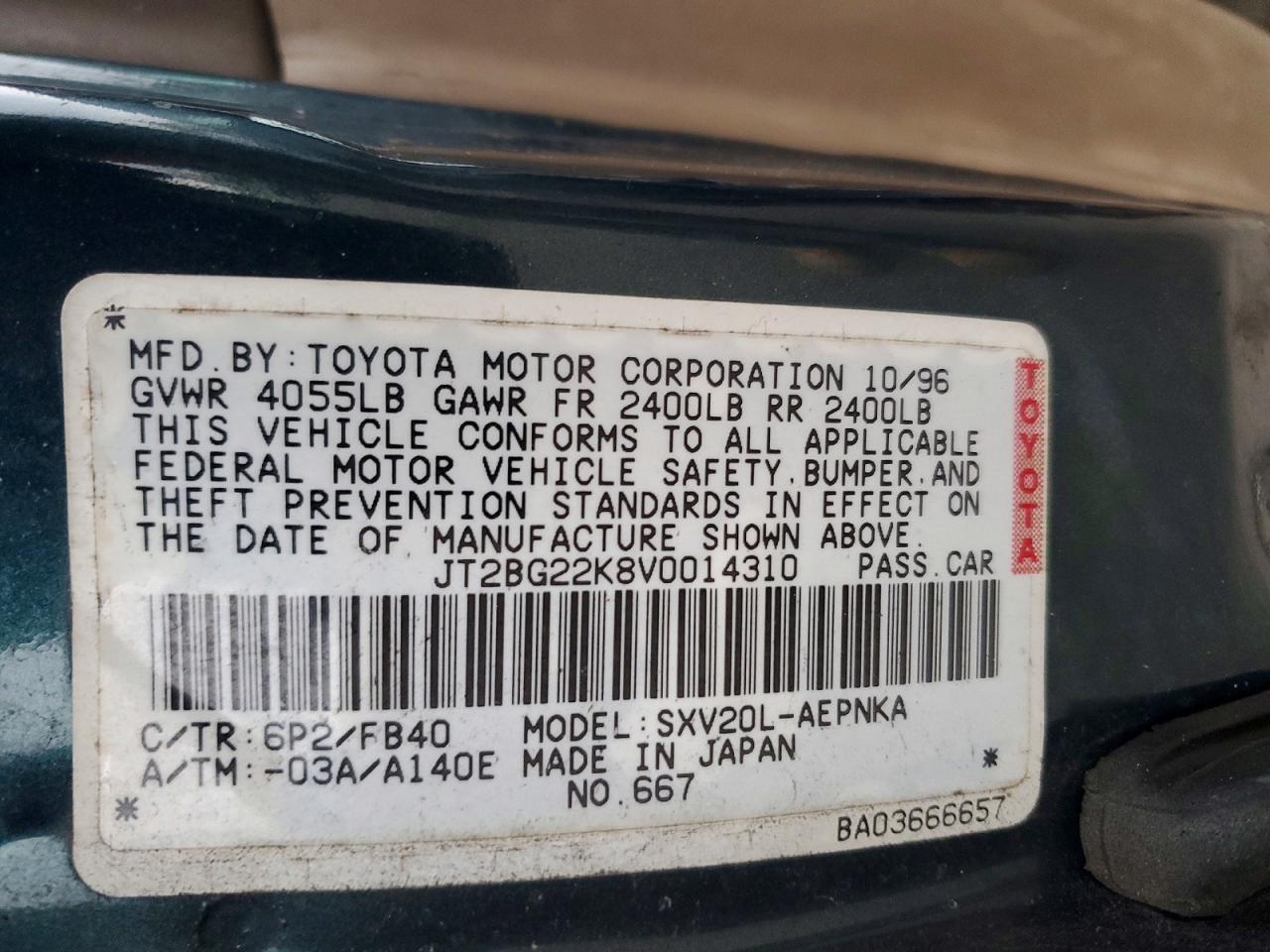 1997 TOYOTA CAMRY