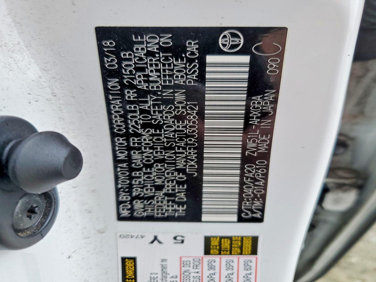 2018 TOYOTA PRIUS