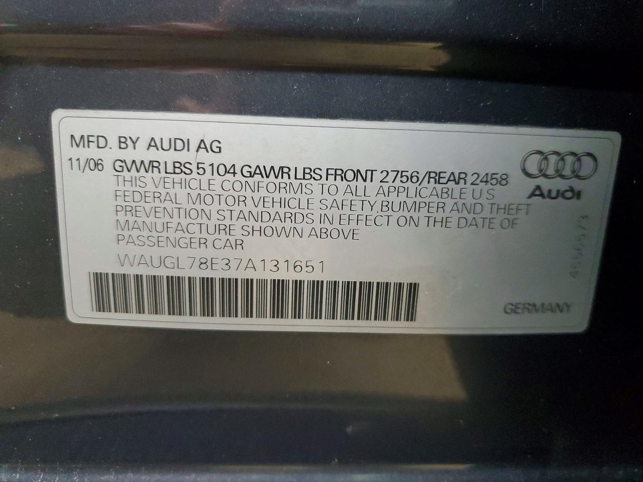 2007 AUDI S4