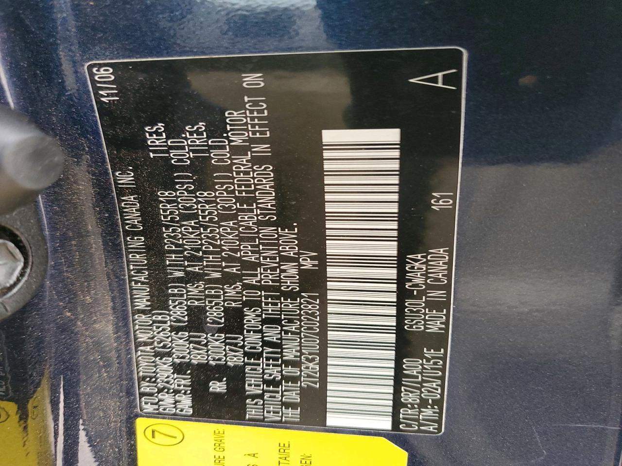 2007 LEXUS RX 350