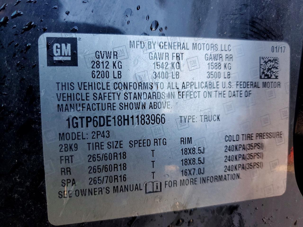 2017 GMC CANYON