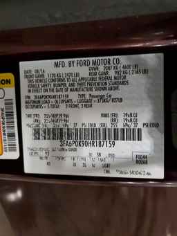 2017 FORD FUSION