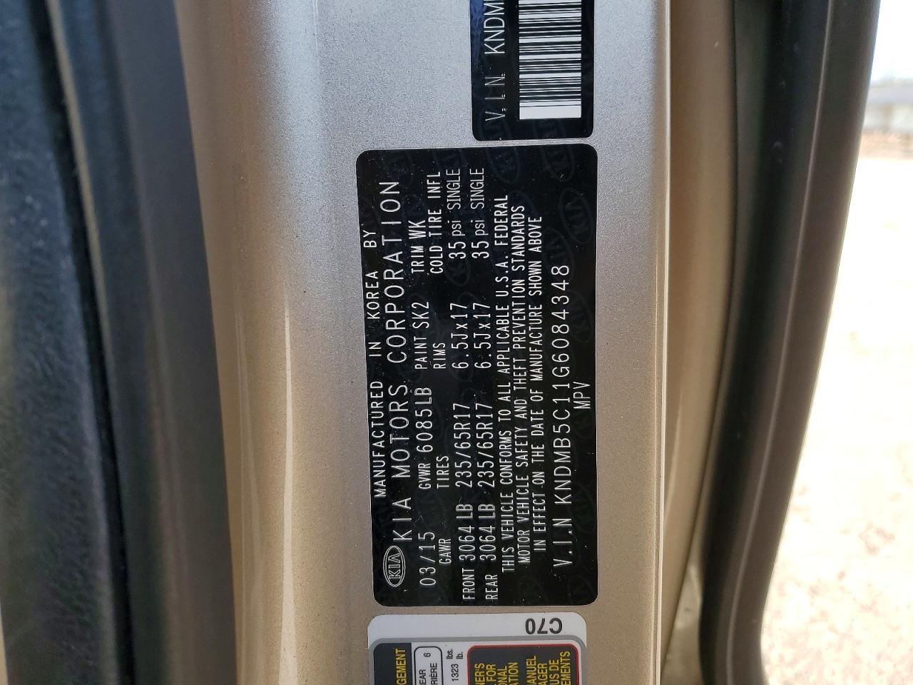 2016 KIA SEDONA