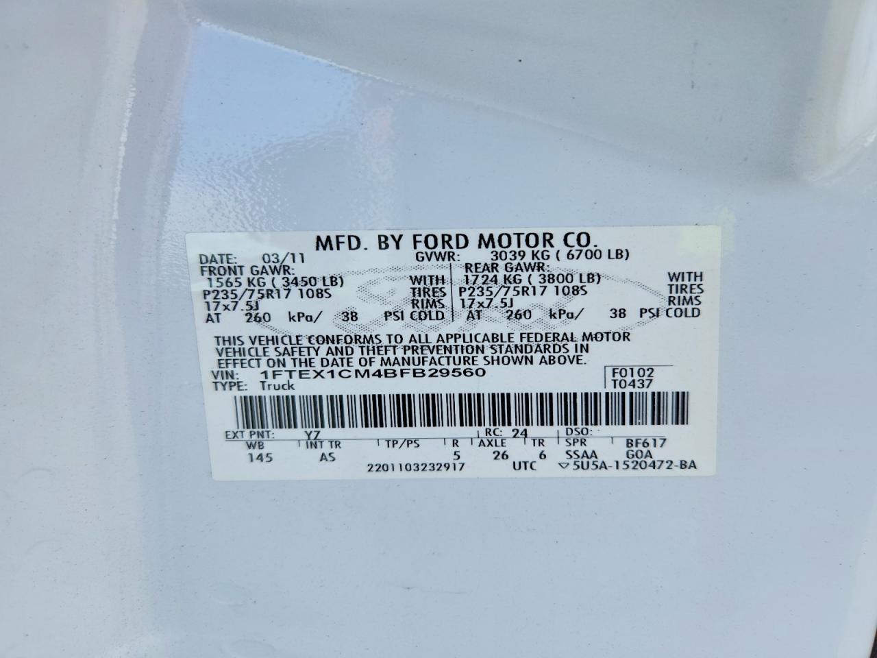 2011 FORD F-150