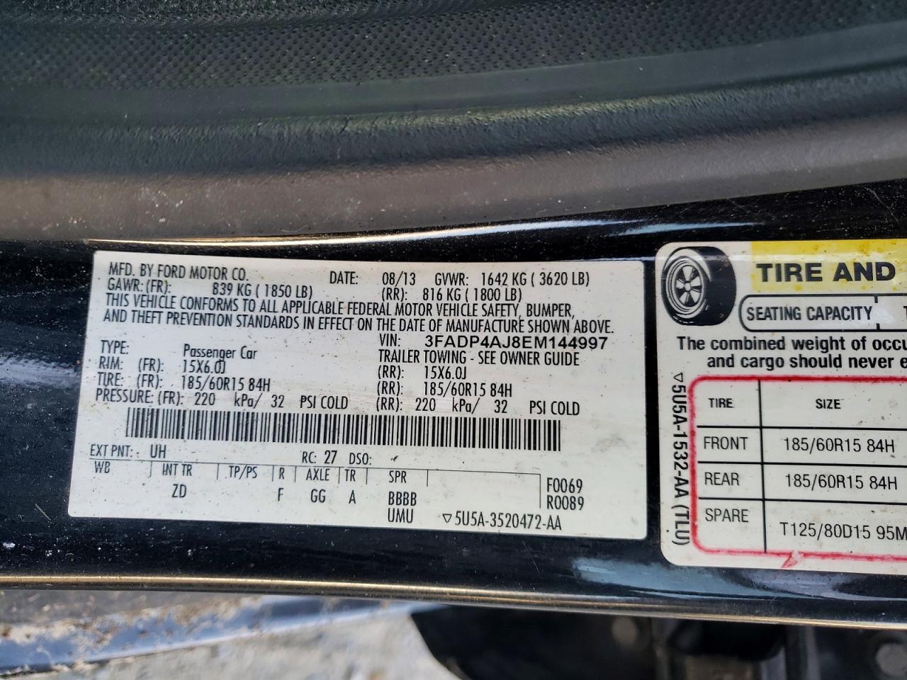2014 FORD Fiesta