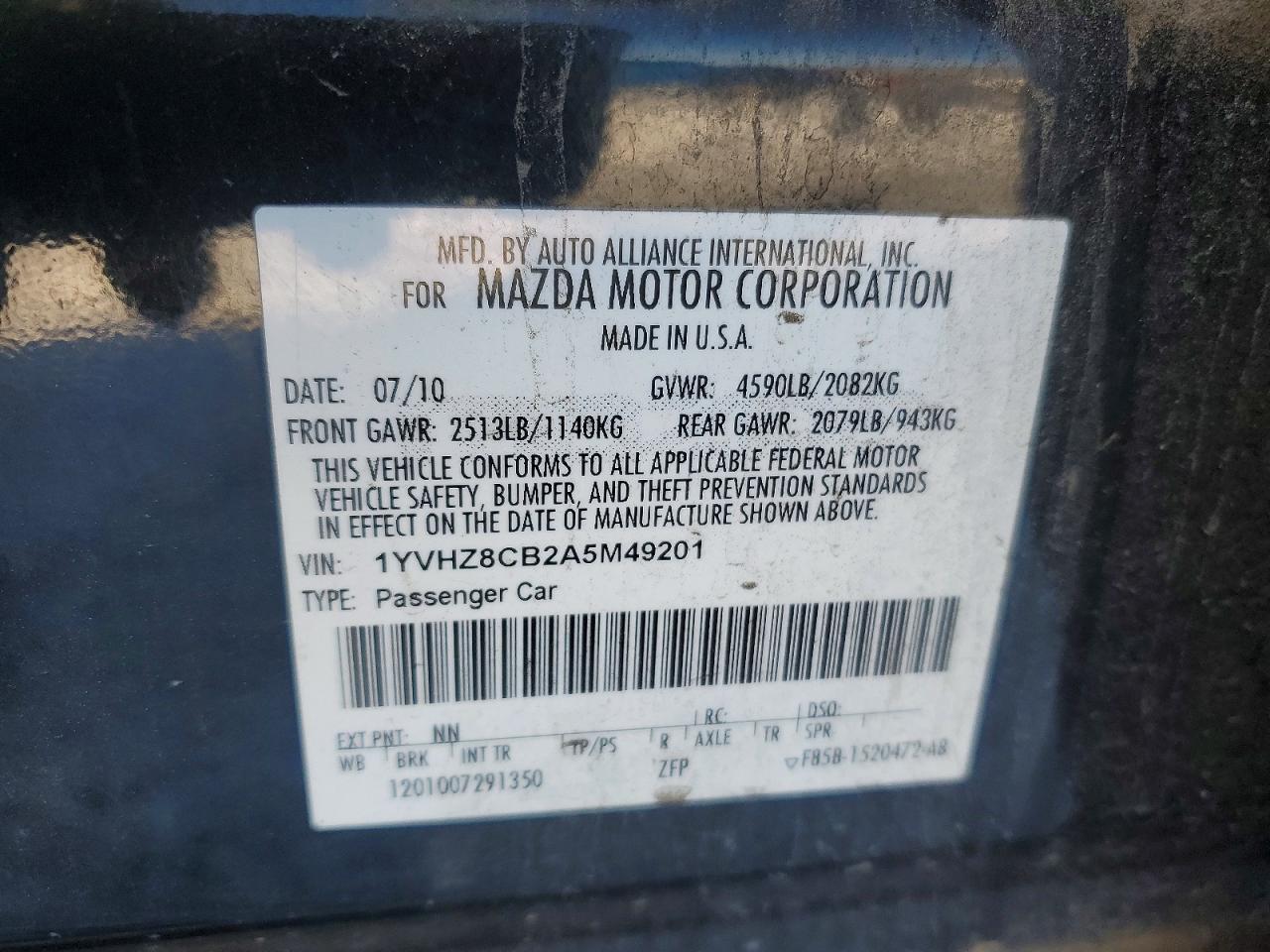 2010 MAZDA 6