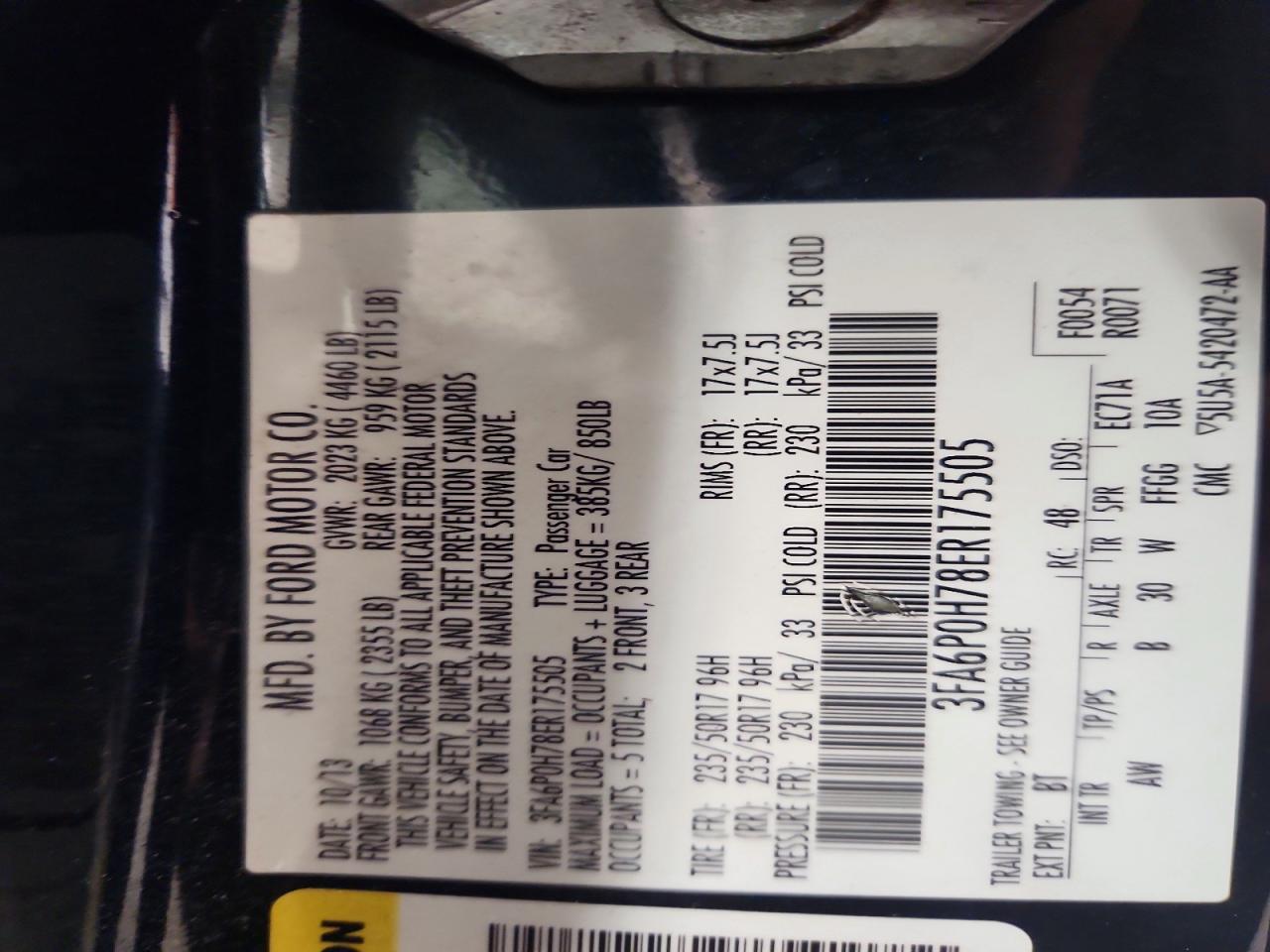 2014 FORD FUSION