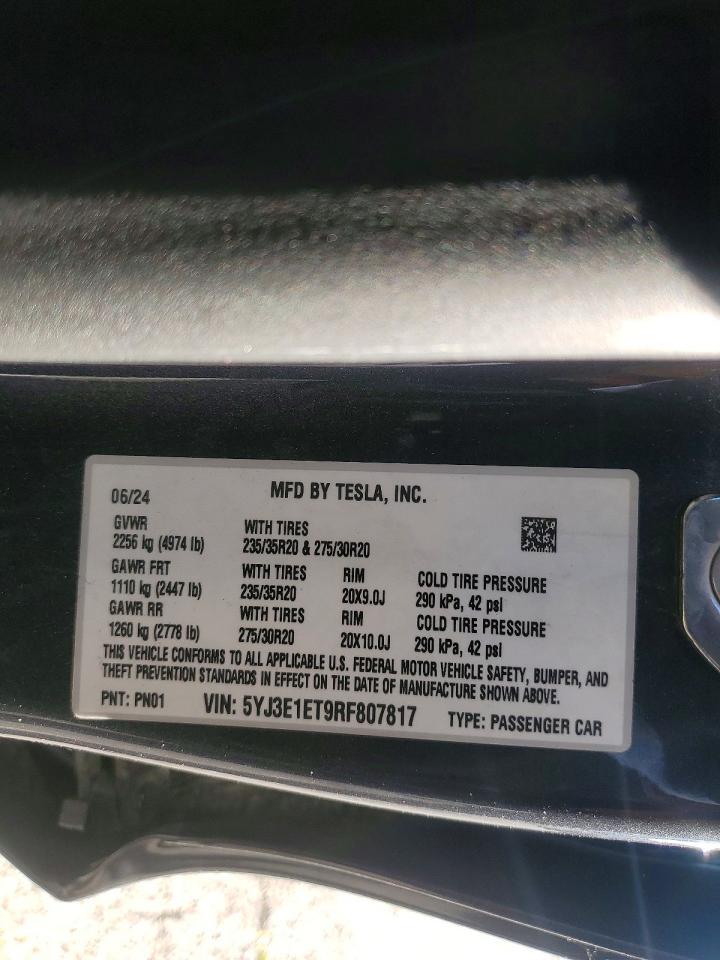 2024 TESLA MODEL 3