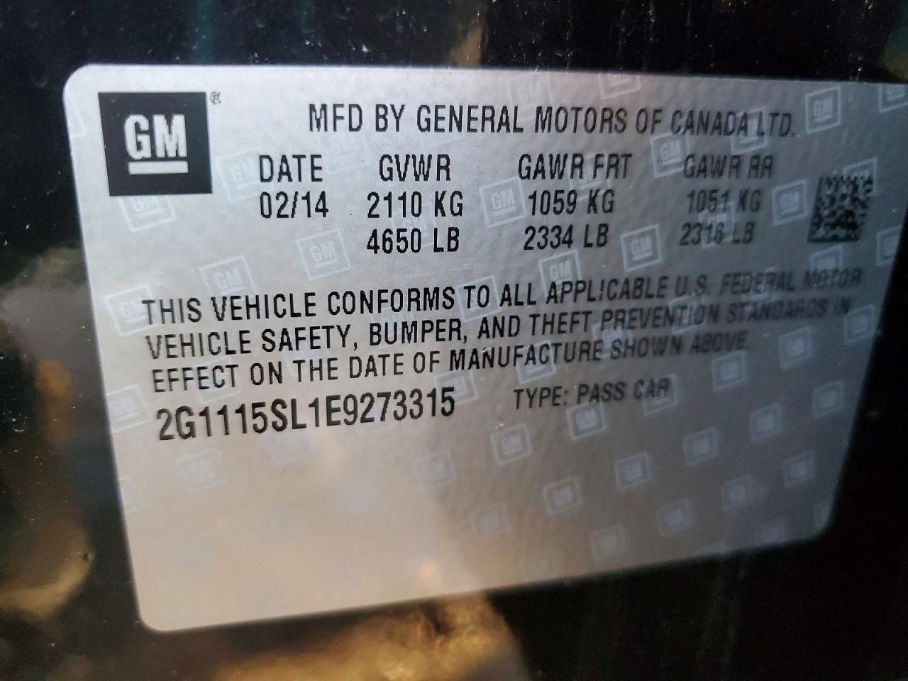 2014 CHEVROLET IMPALA