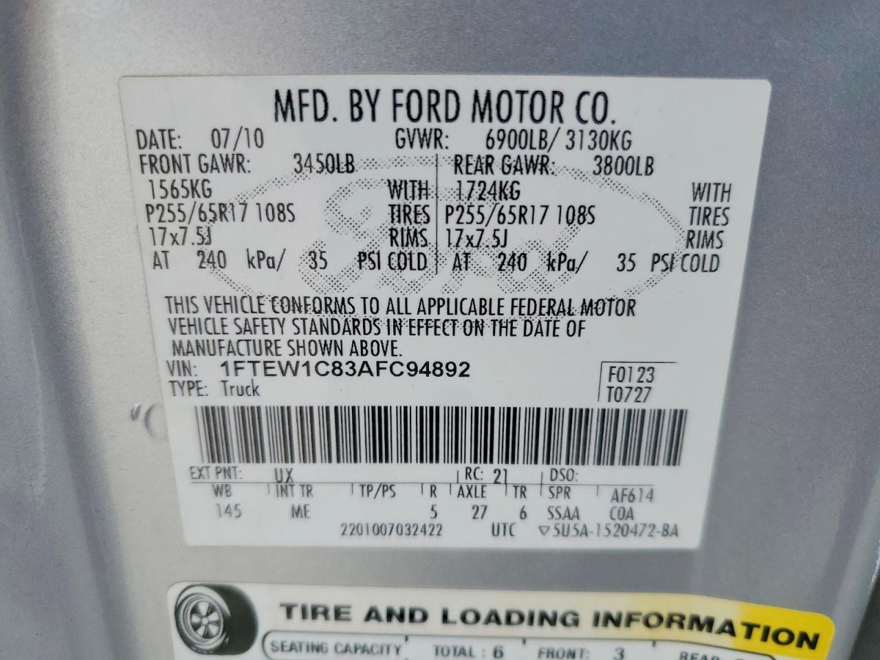2010 FORD F-150