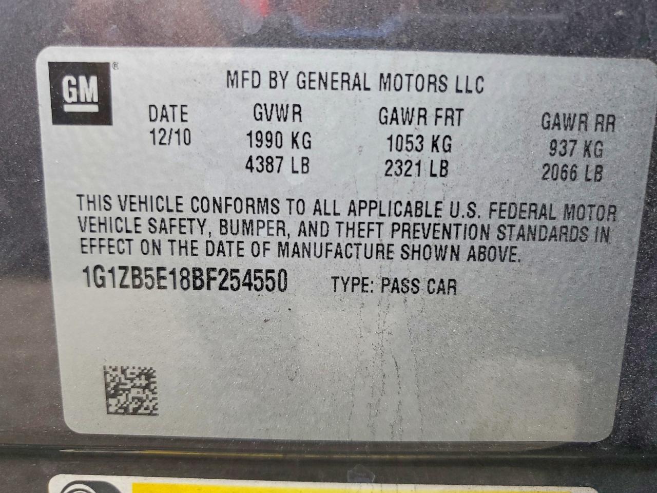 2011 CHEVROLET MALIBU
