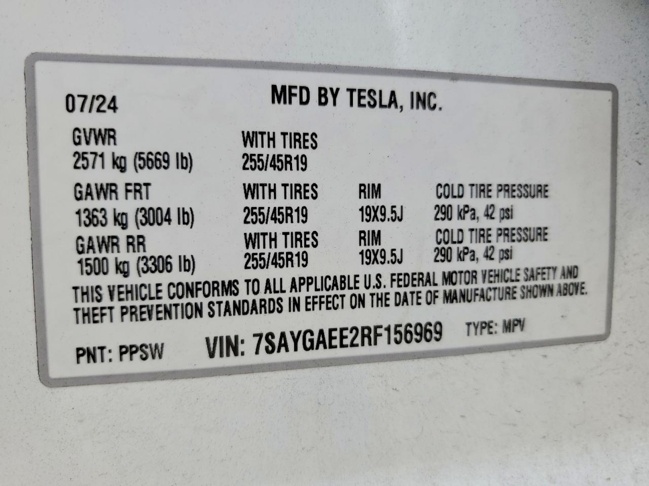 2024 TESLA MODEL Y