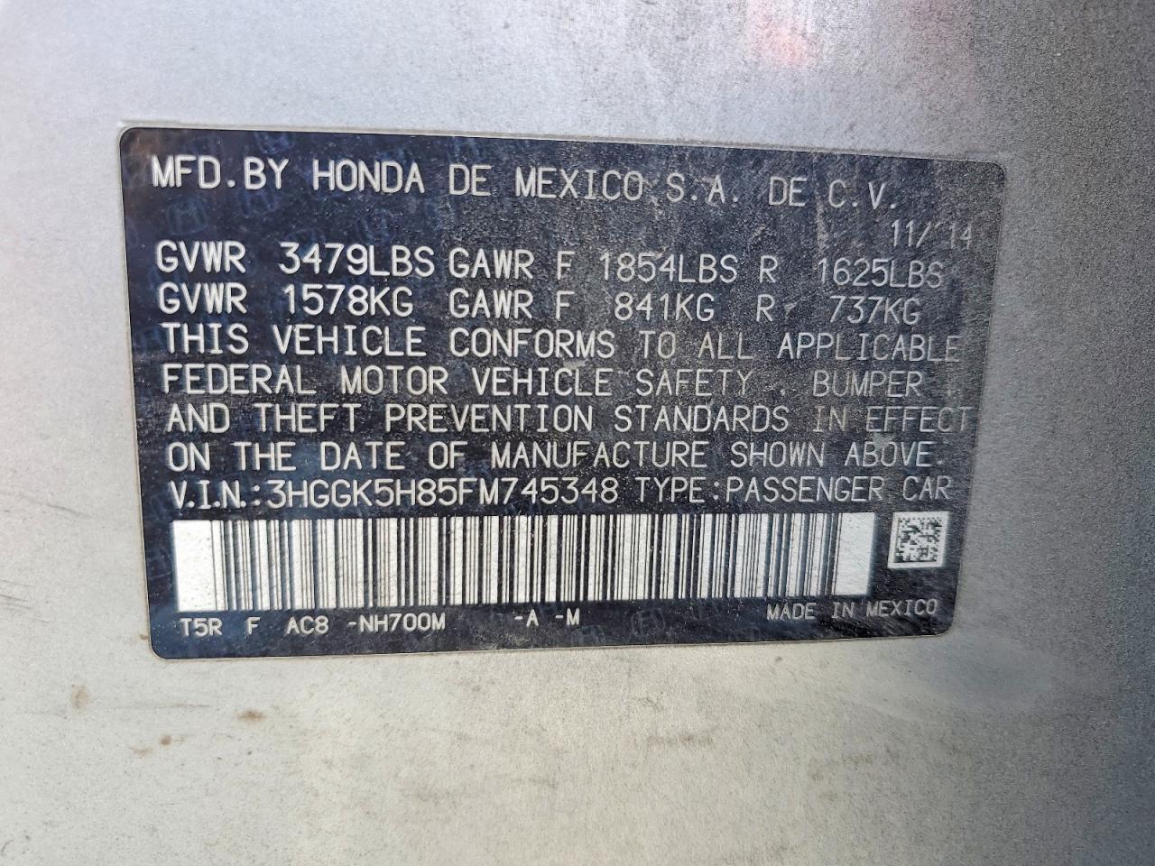 2015 HONDA FIT