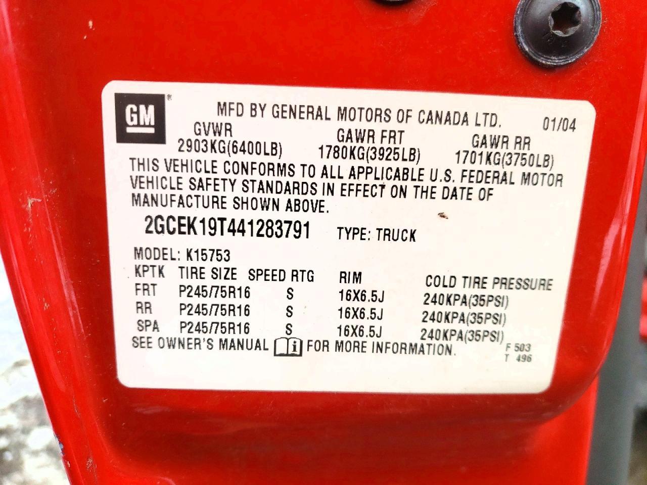 2004 CHEVROLET Silverado