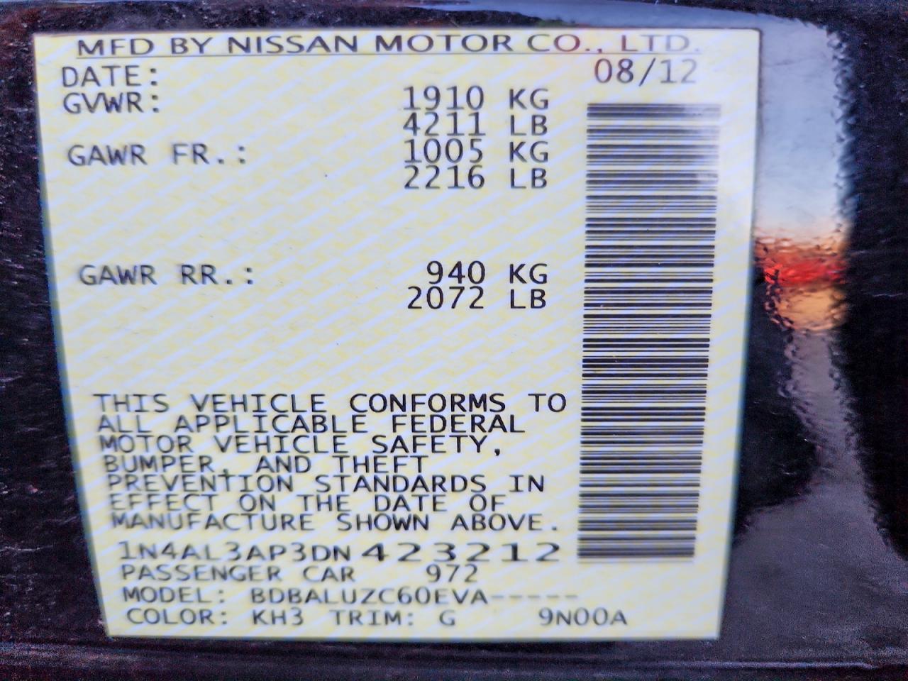2013 NISSAN ALTIMA