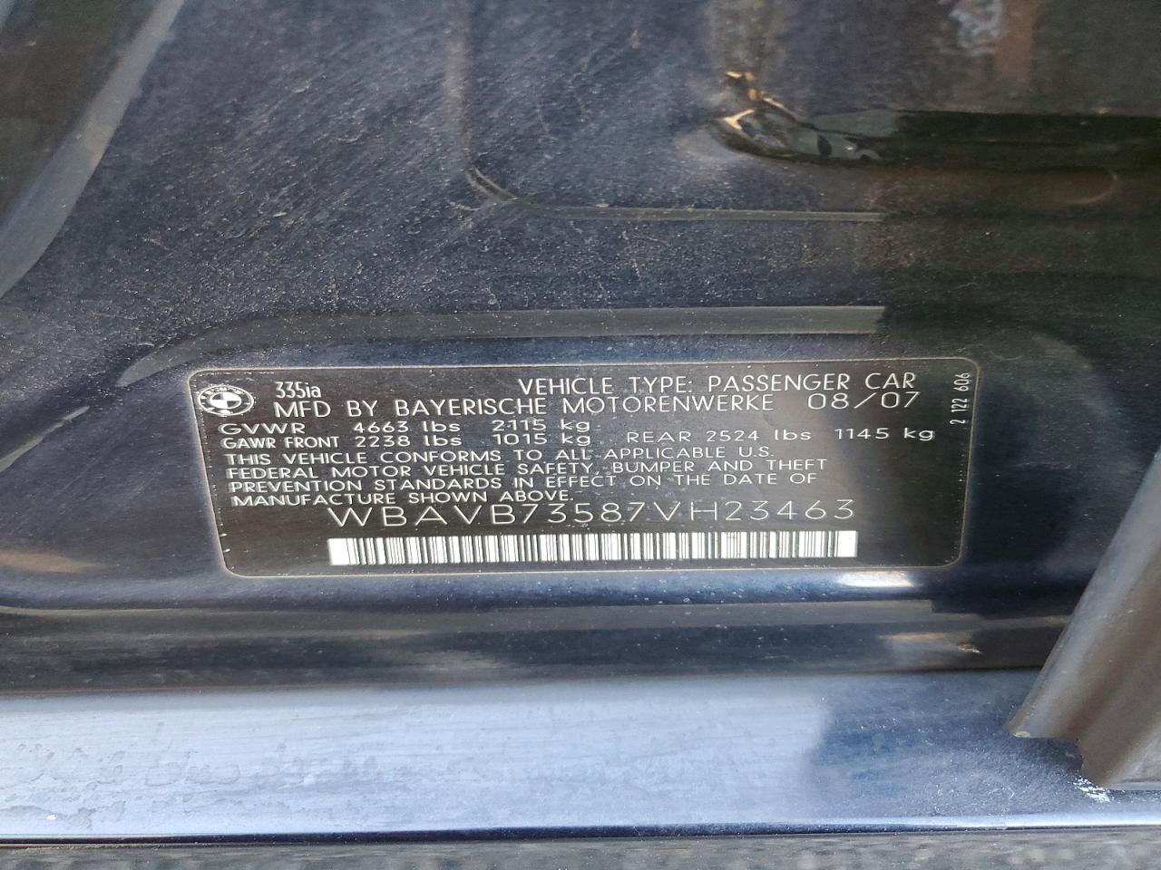 2007 BMW 3 SERIES