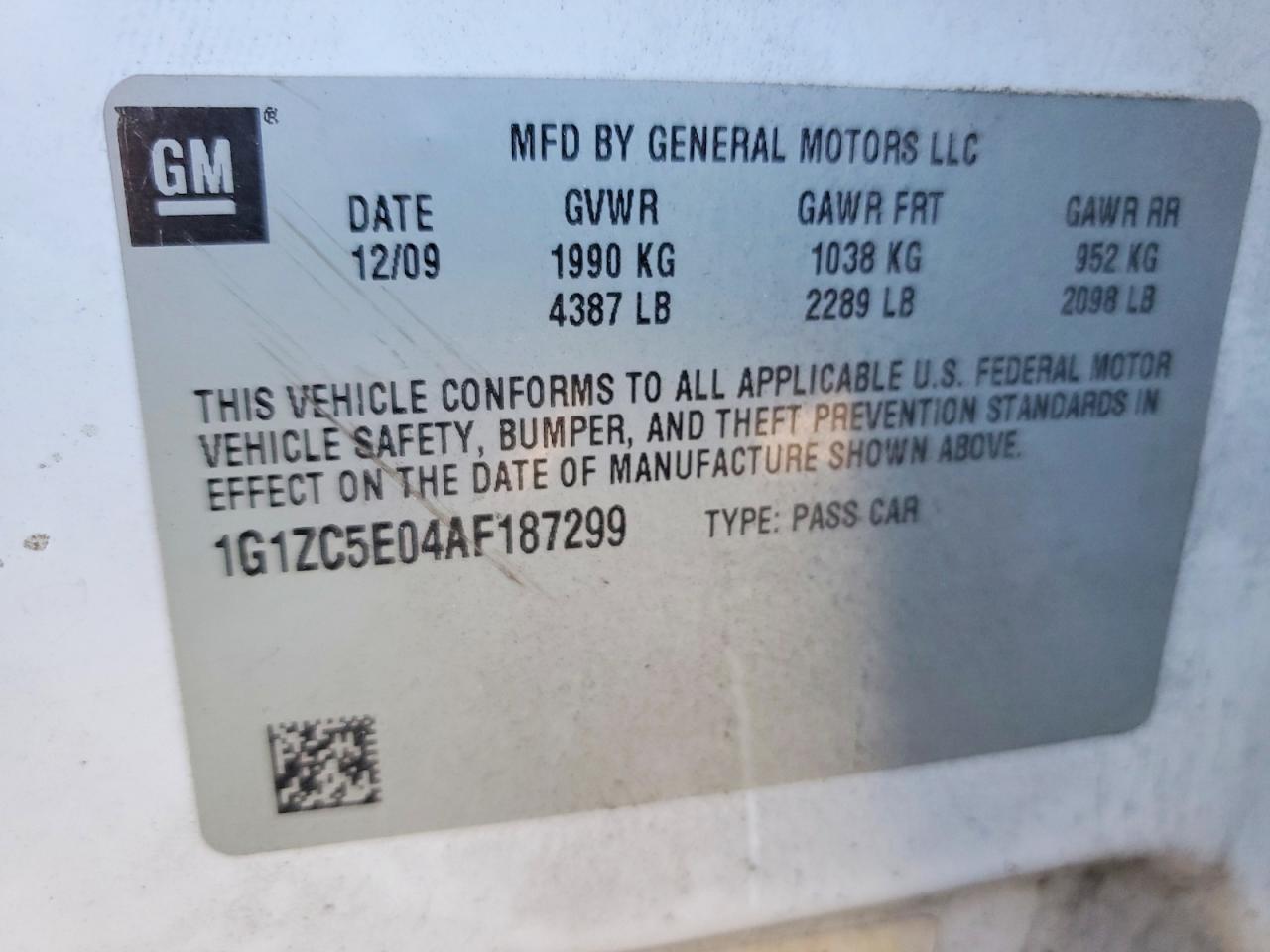 2010 CHEVROLET MALIBU