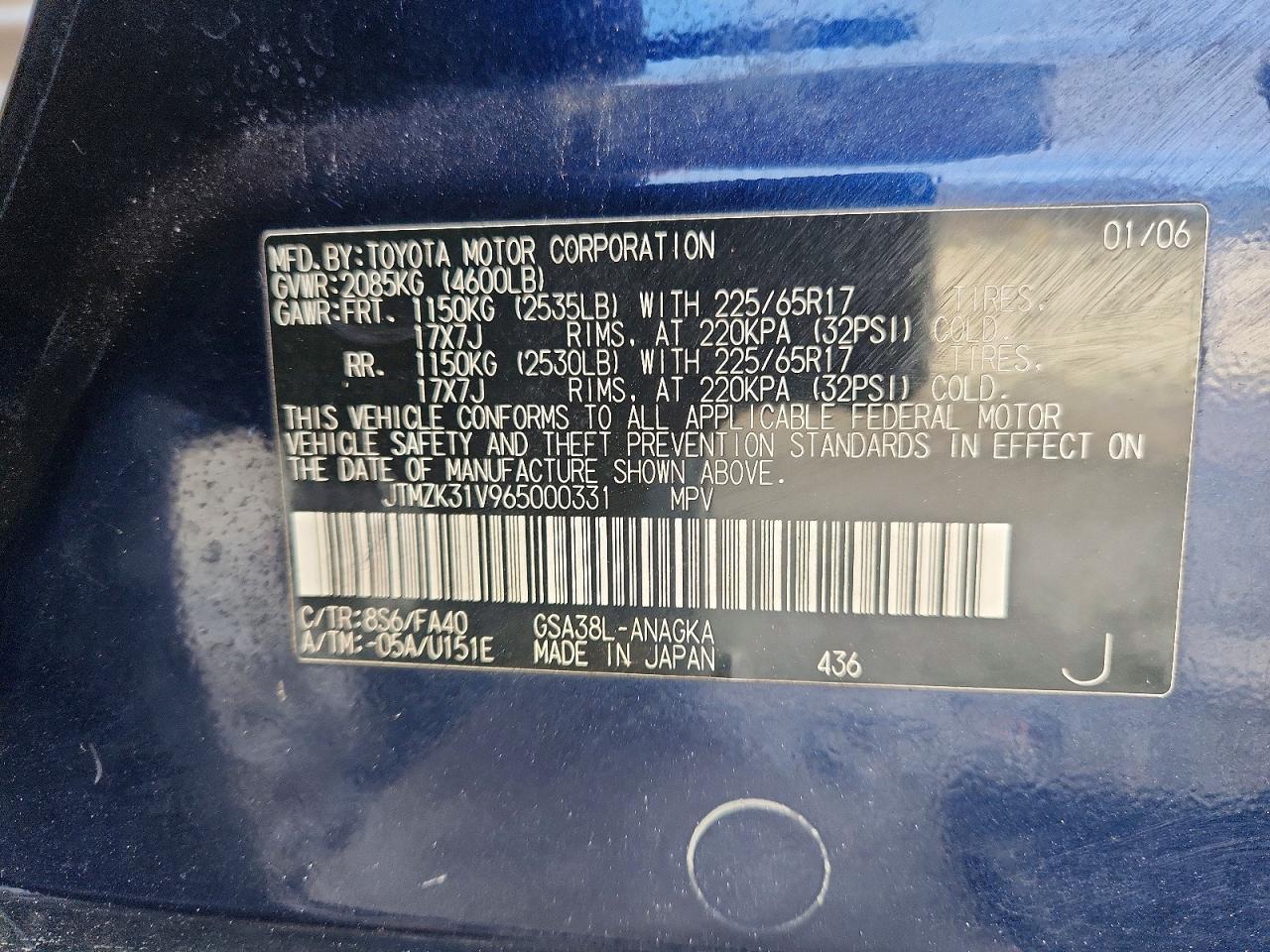 2006 TOYOTA RAV4
