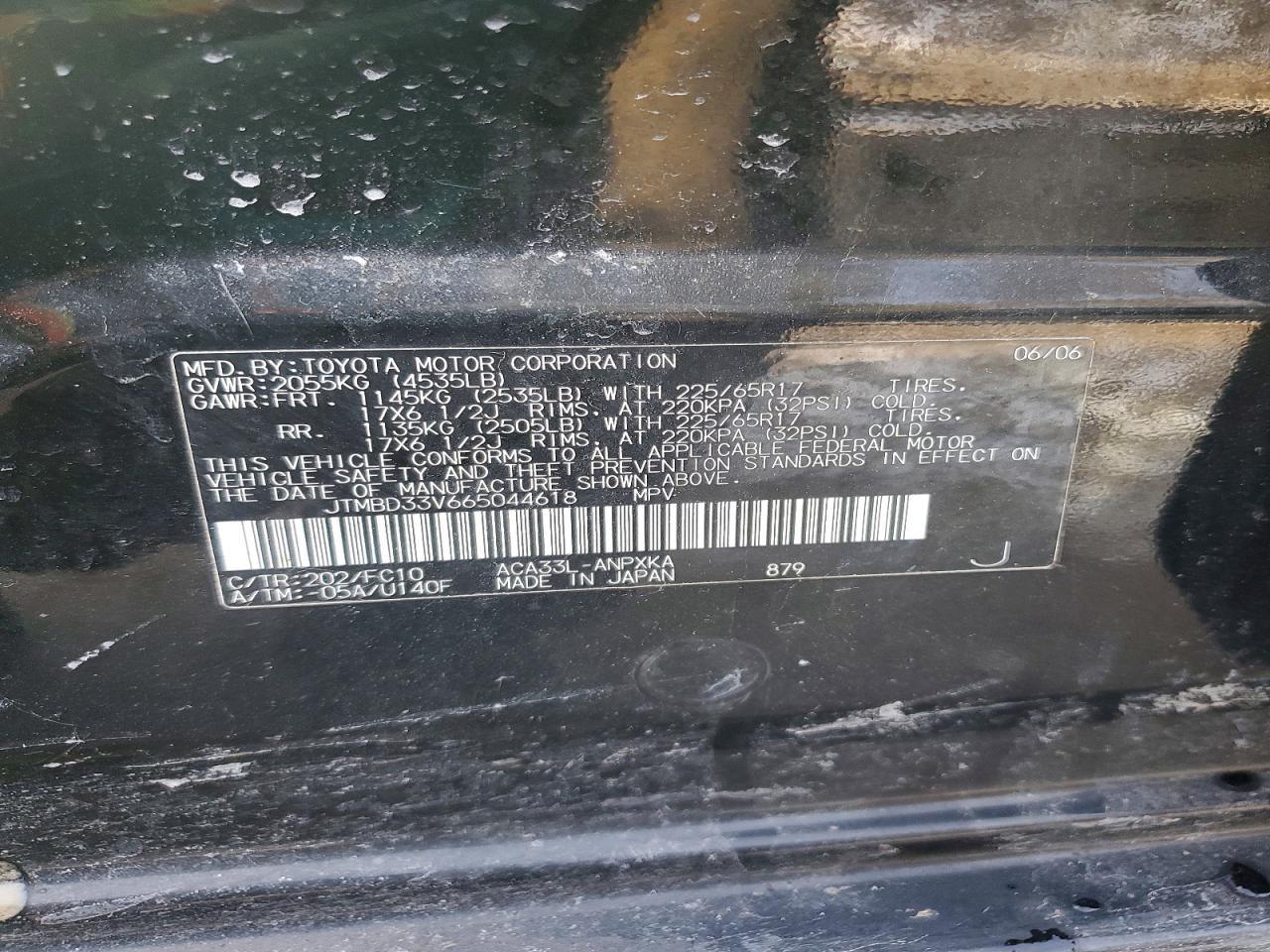 2006 TOYOTA RAV4