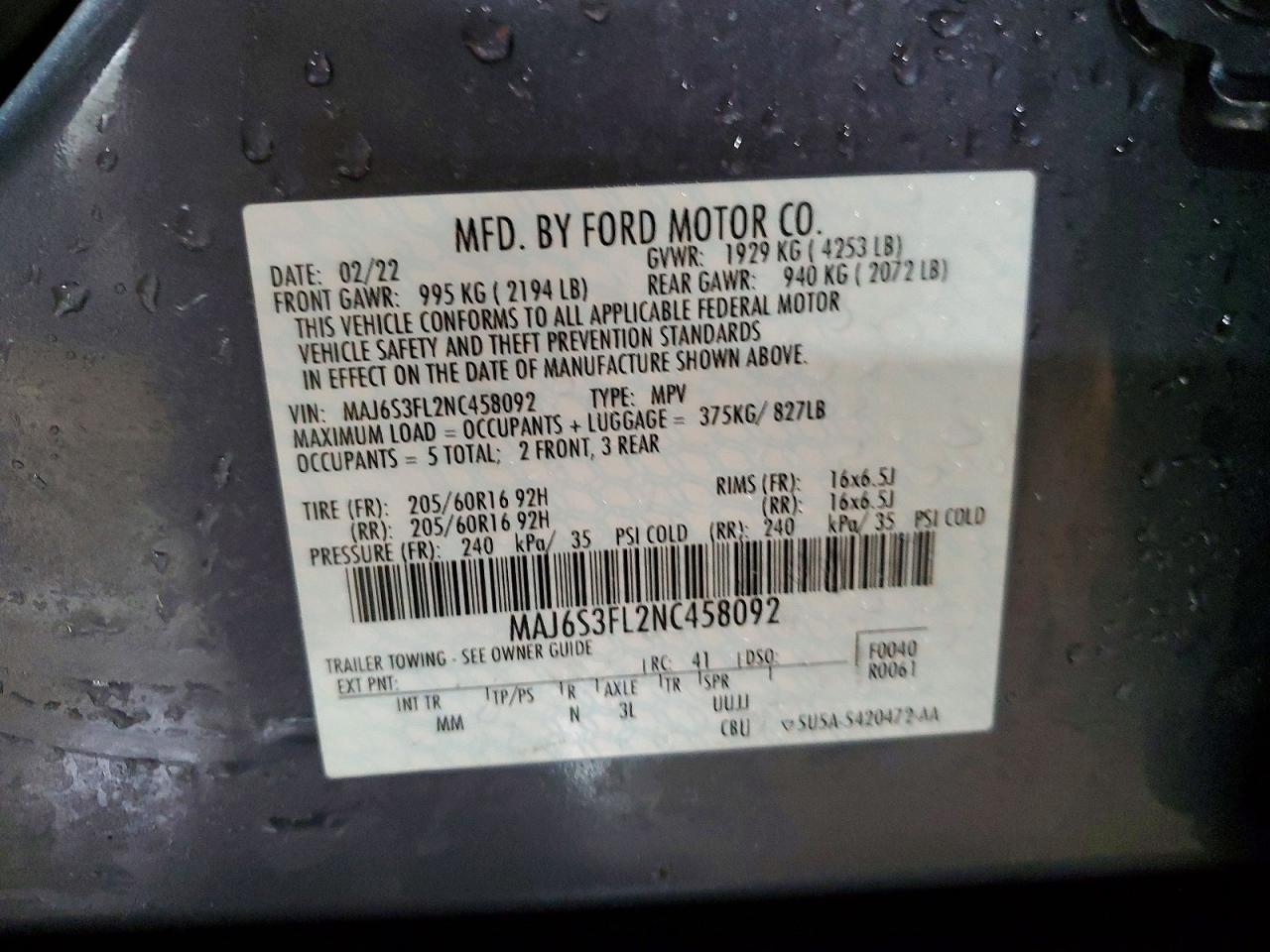 2022 FORD EcoSport