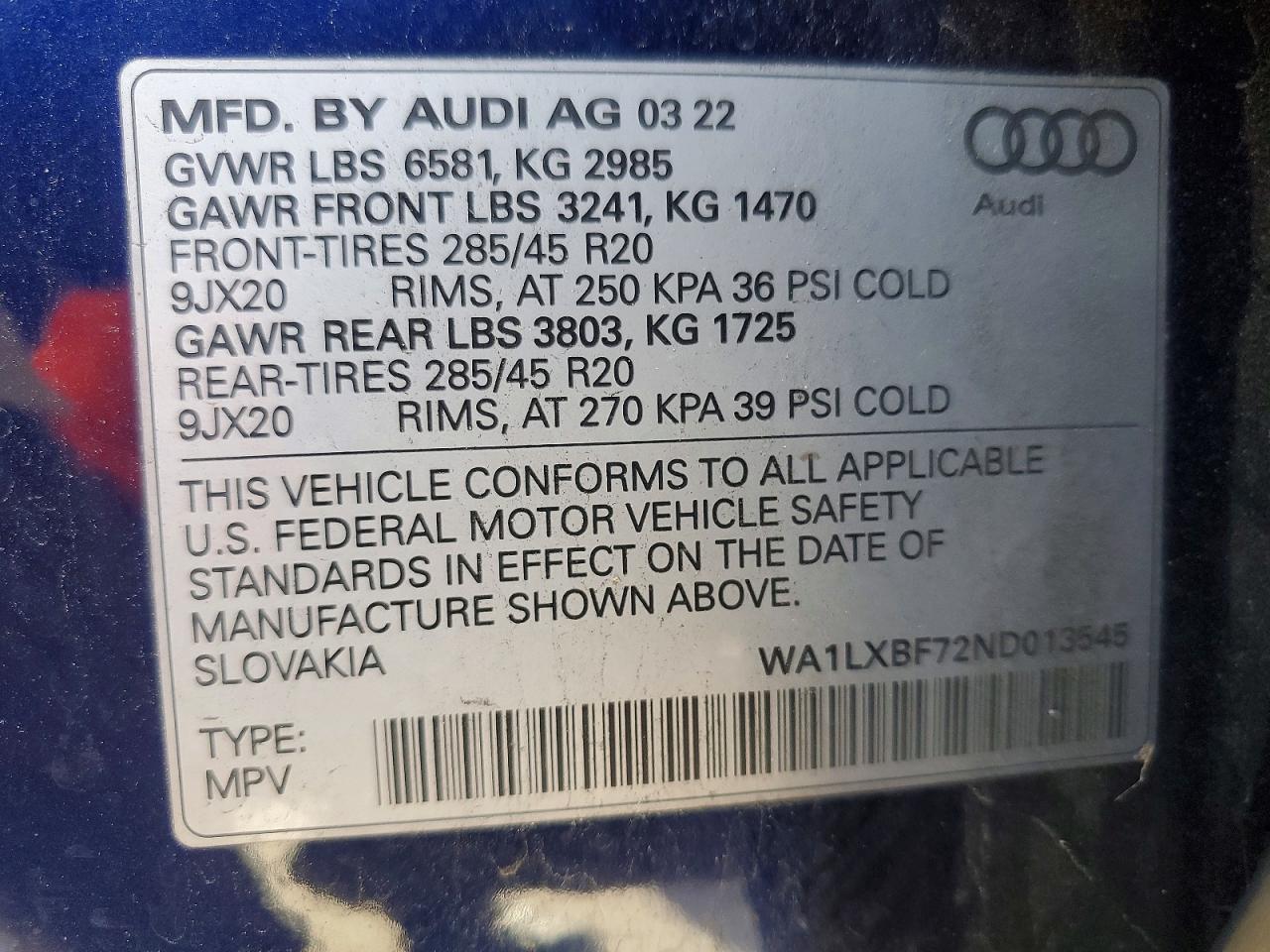 2022 AUDI Q7