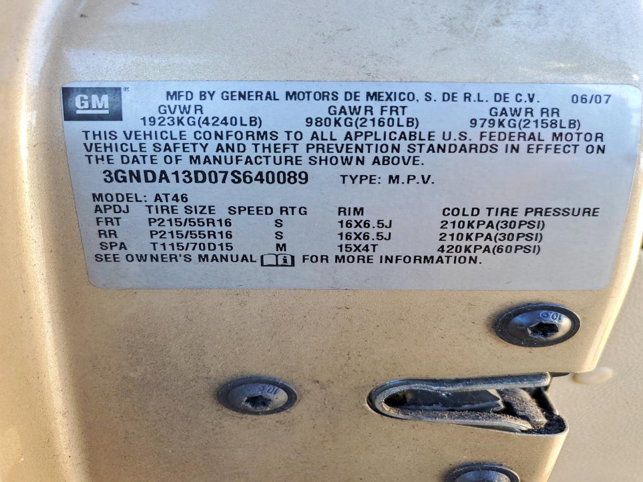 2007 CHEVROLET HHR
