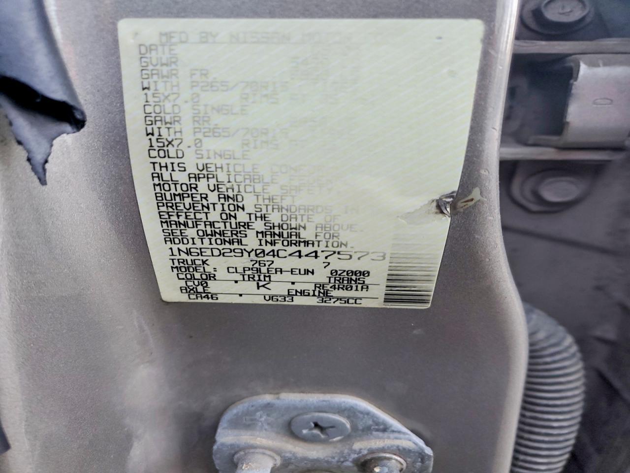 2004 NISSAN Frontier