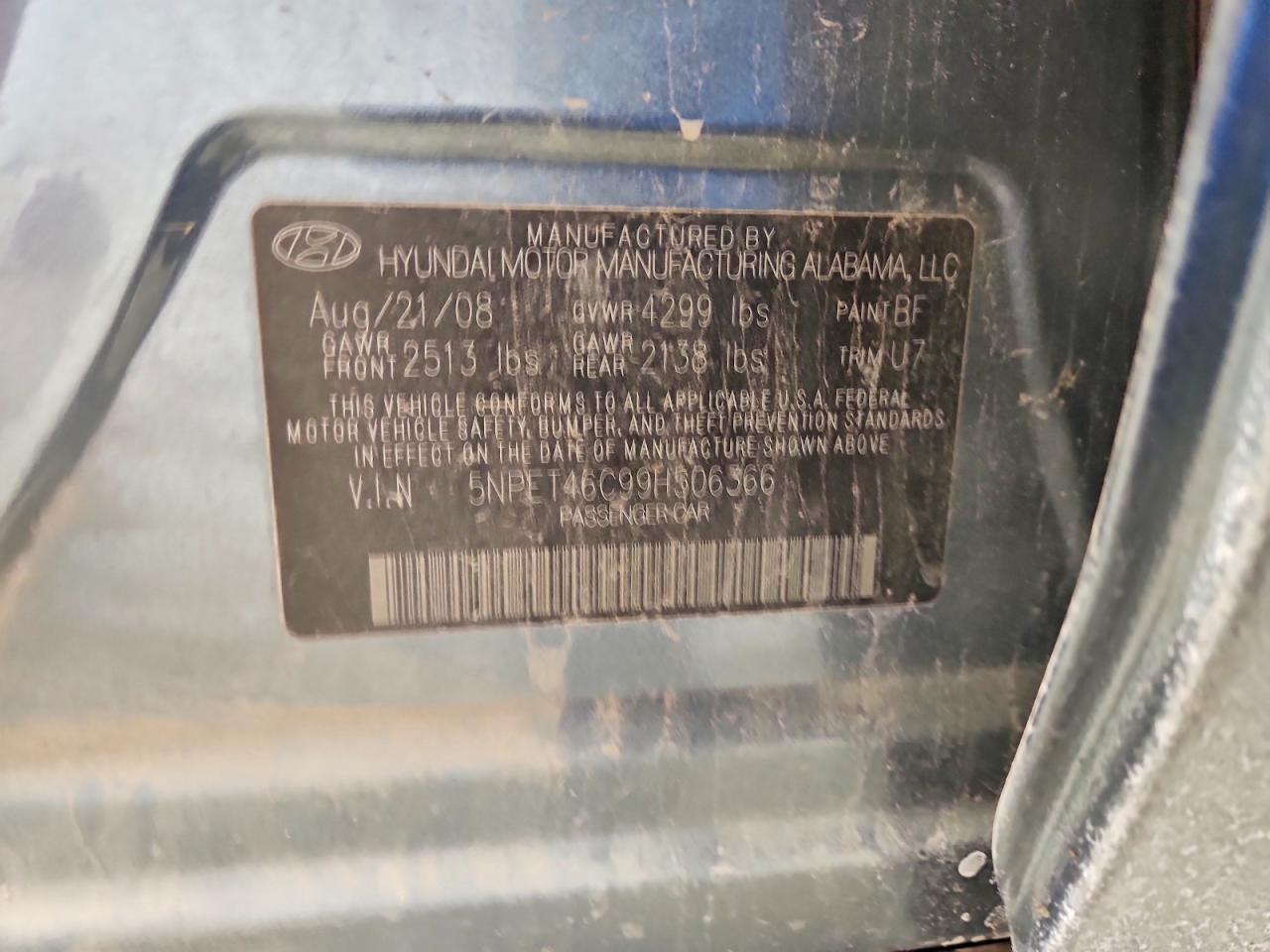 2009 HYUNDAI SONATA