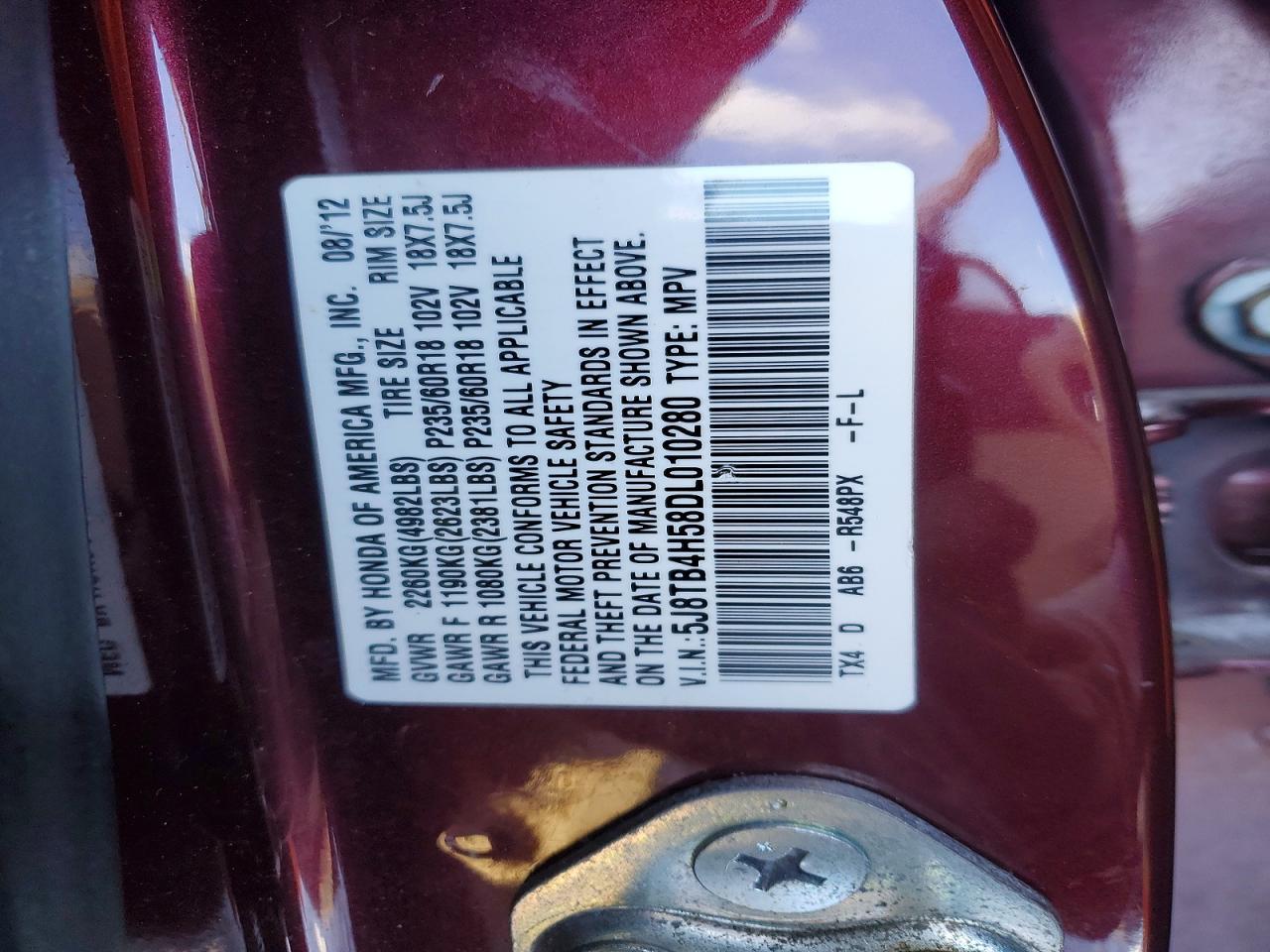 2013 ACURA RDX