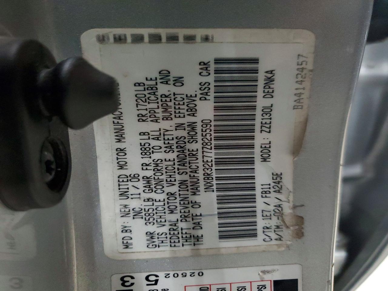 2007 TOYOTA COROLLA