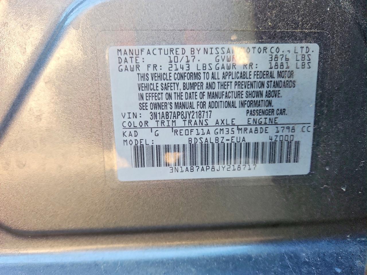 2018 NISSAN SENTRA