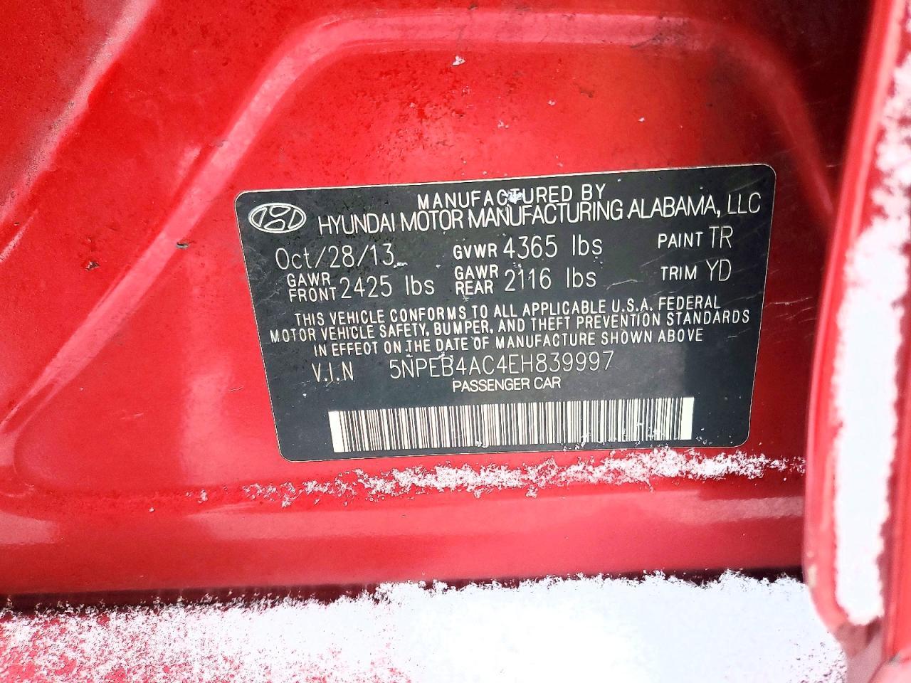 2014 HYUNDAI SONATA